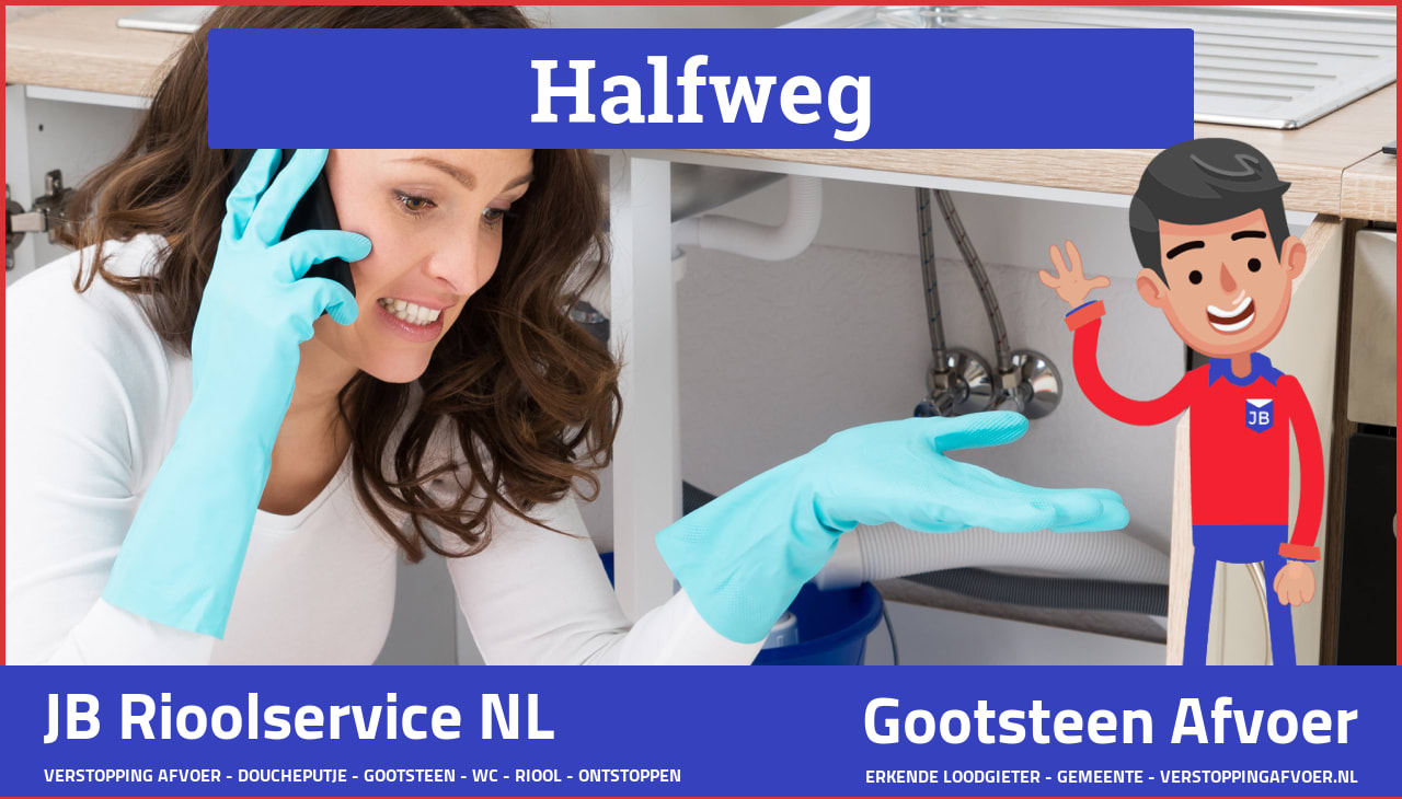 gootsteen afvoer verstopt Halfweg