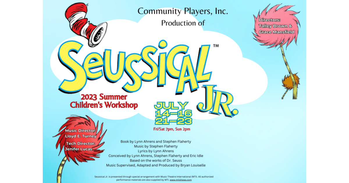 Community Players, Inc. Presents Seussical JR. Events