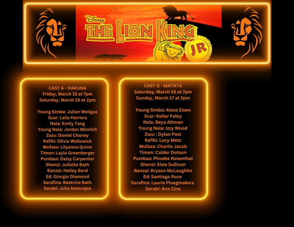 Bedford Acting Group Presents: Lion King Jr. - About