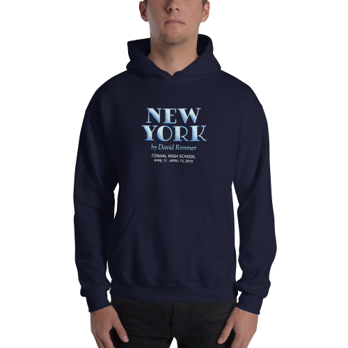 New York by David Rimmer-Hooded Sweatshirt