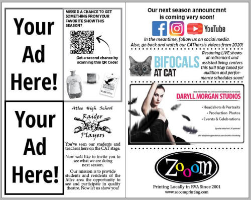 1/4 Page Ad (2.5x4")