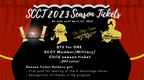 SCCT 2023 Season Tickets - SCCT Member/Military/Senior/Student