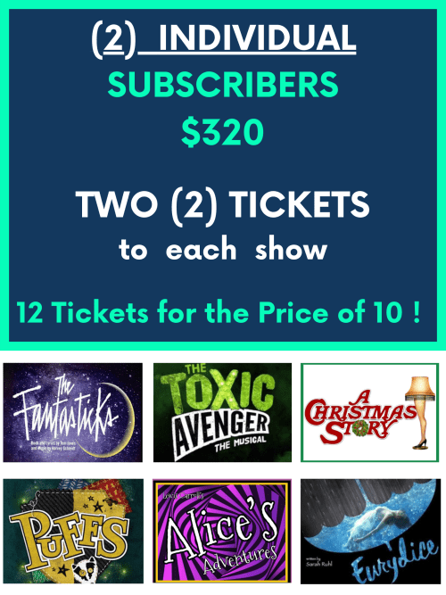 2023-24 TWO INDIVIDUAL Subscribers - 2 Tickets for ALL 6 Shows