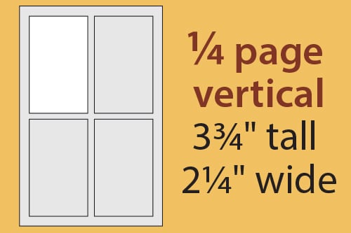 1/4 Page Program Ad - Vertical