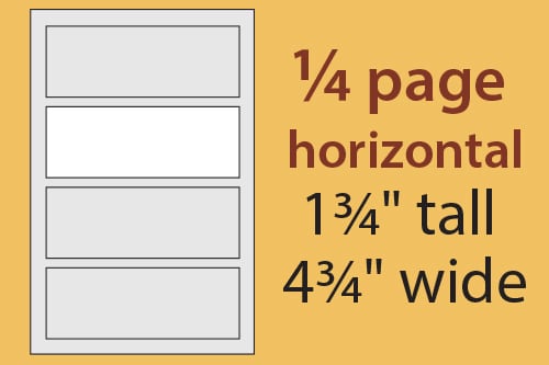1/4 Page Program Ad - Horizontal