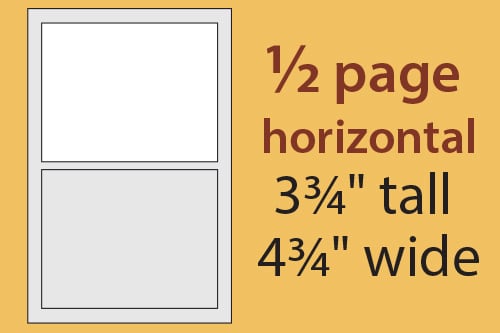 1/2 Page Program Ad- Horizontal