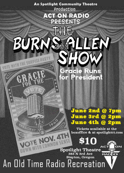 Burns & Allen - Gracie Runs For President (Radio Show ReCreation) [Jun 2023]
