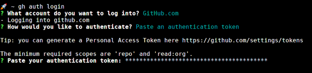 gh auth token - 4