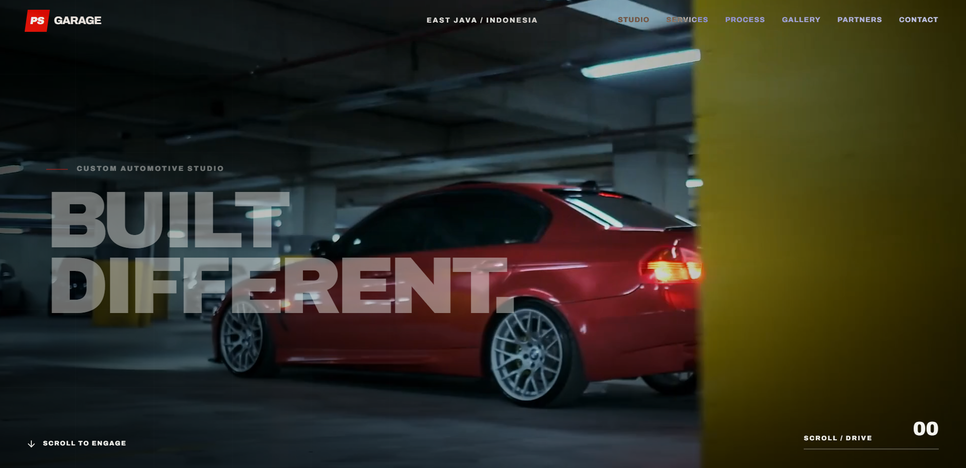 Tampilan proyek PSGarage - Automotive Gallery Platform