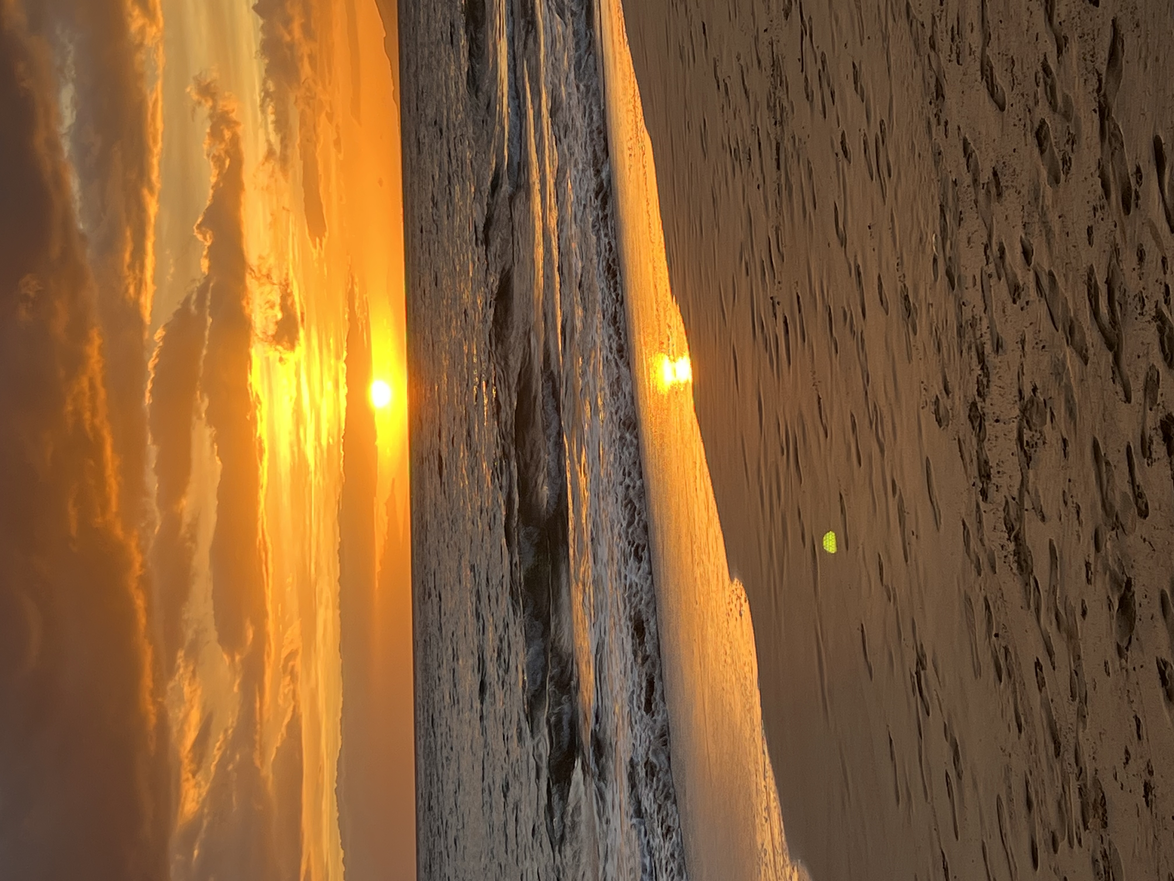 Kama'ole Beach at sunset — portrait view of the shore and evening sky, June 29, 2026
