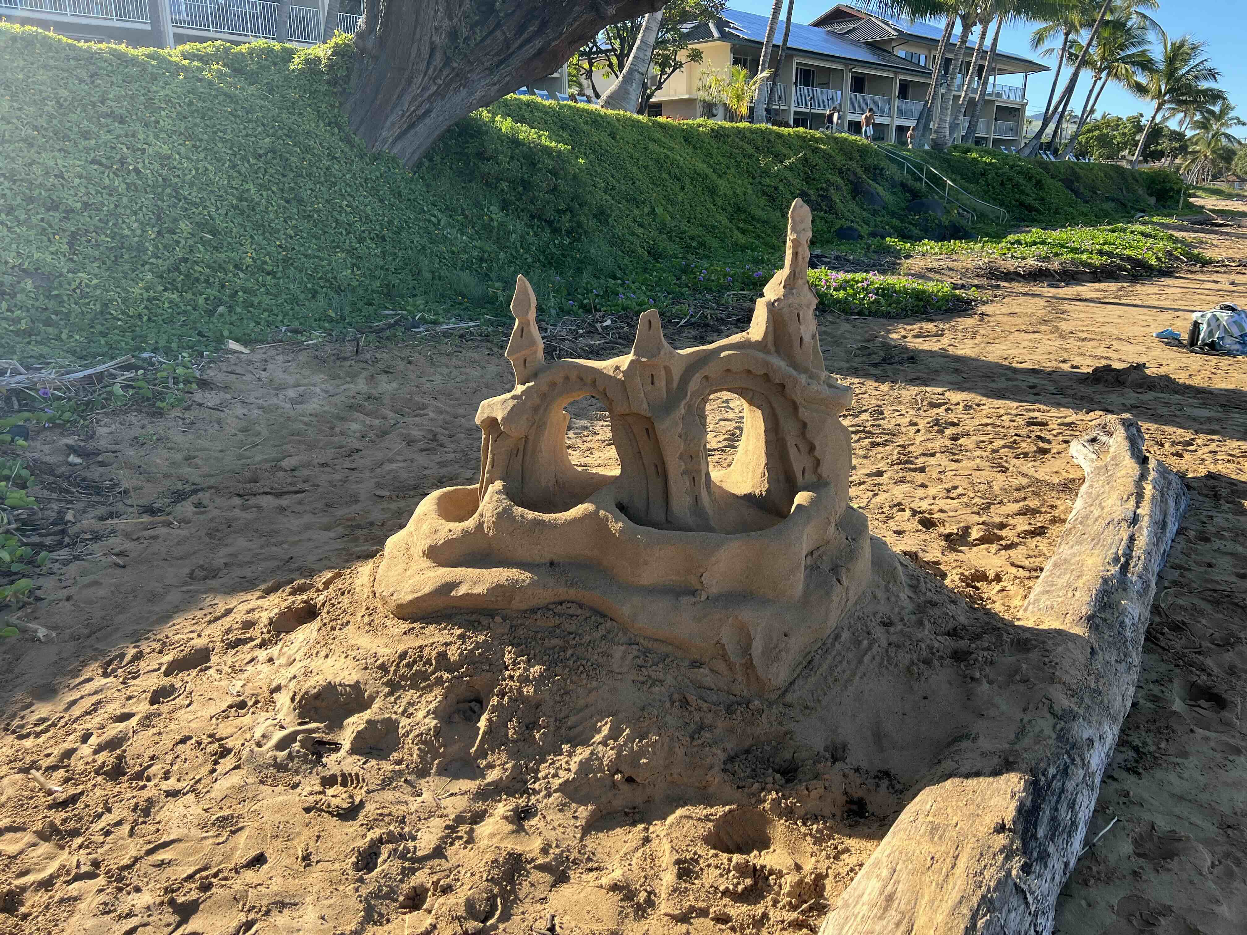 Overpass sand sculpture — back view