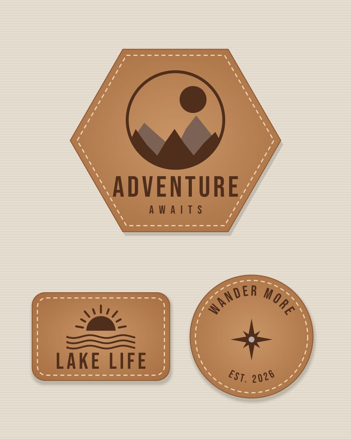 Leather Hat Patch SVG Bundle