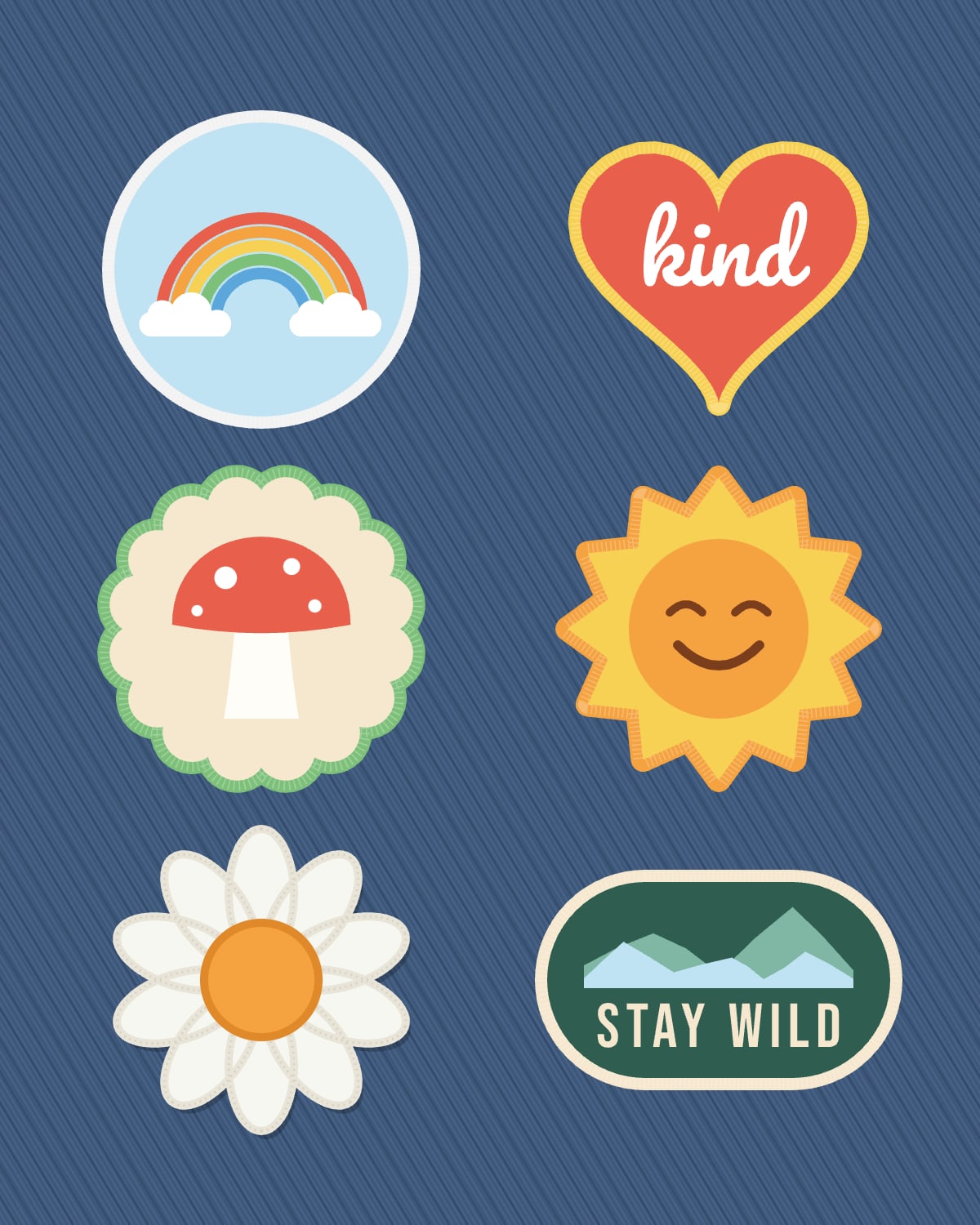 Retro Iron On Patch Designs