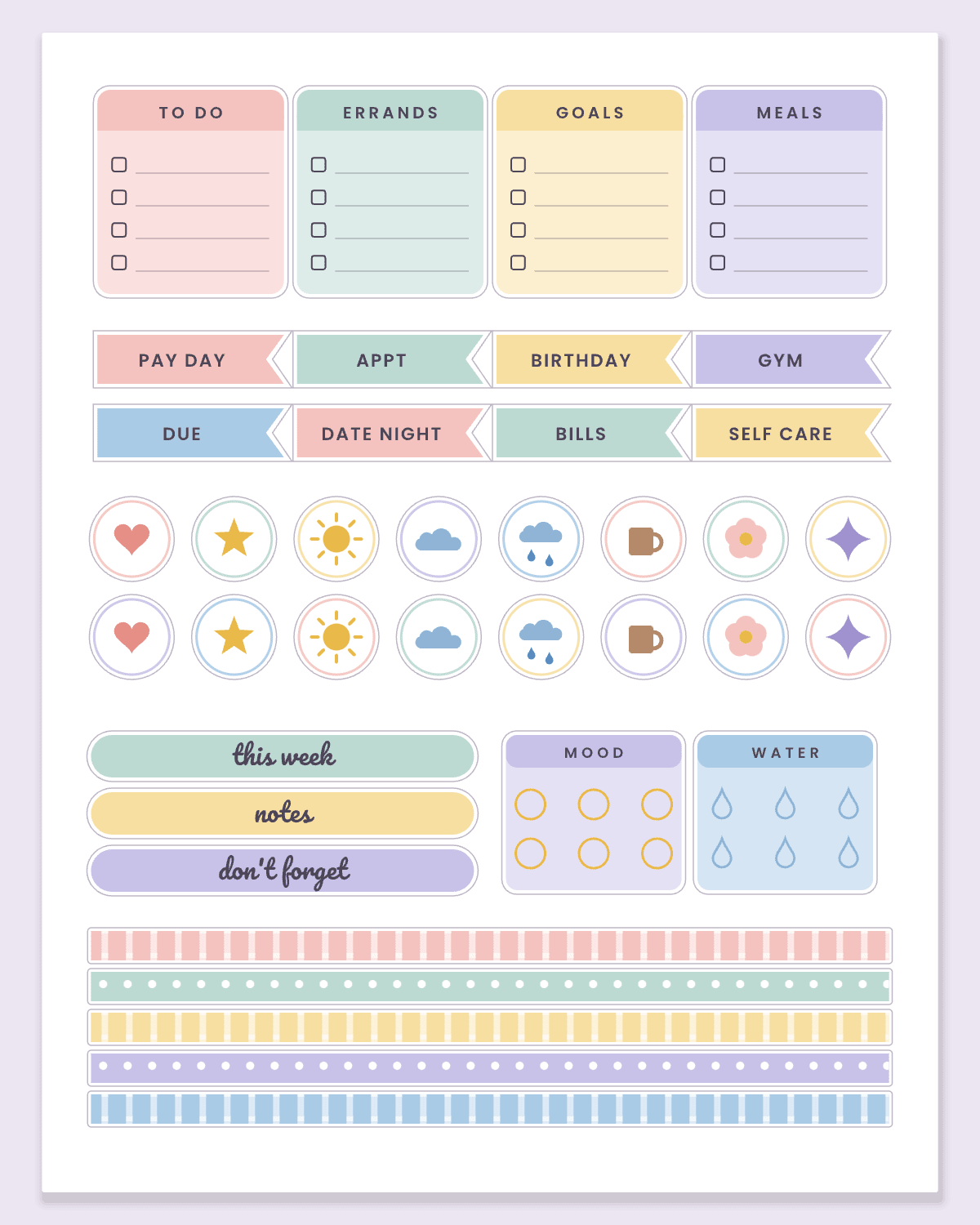 Printable Planner Stickers