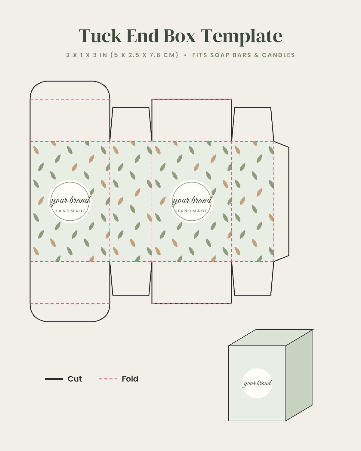 Tuck End Box Template