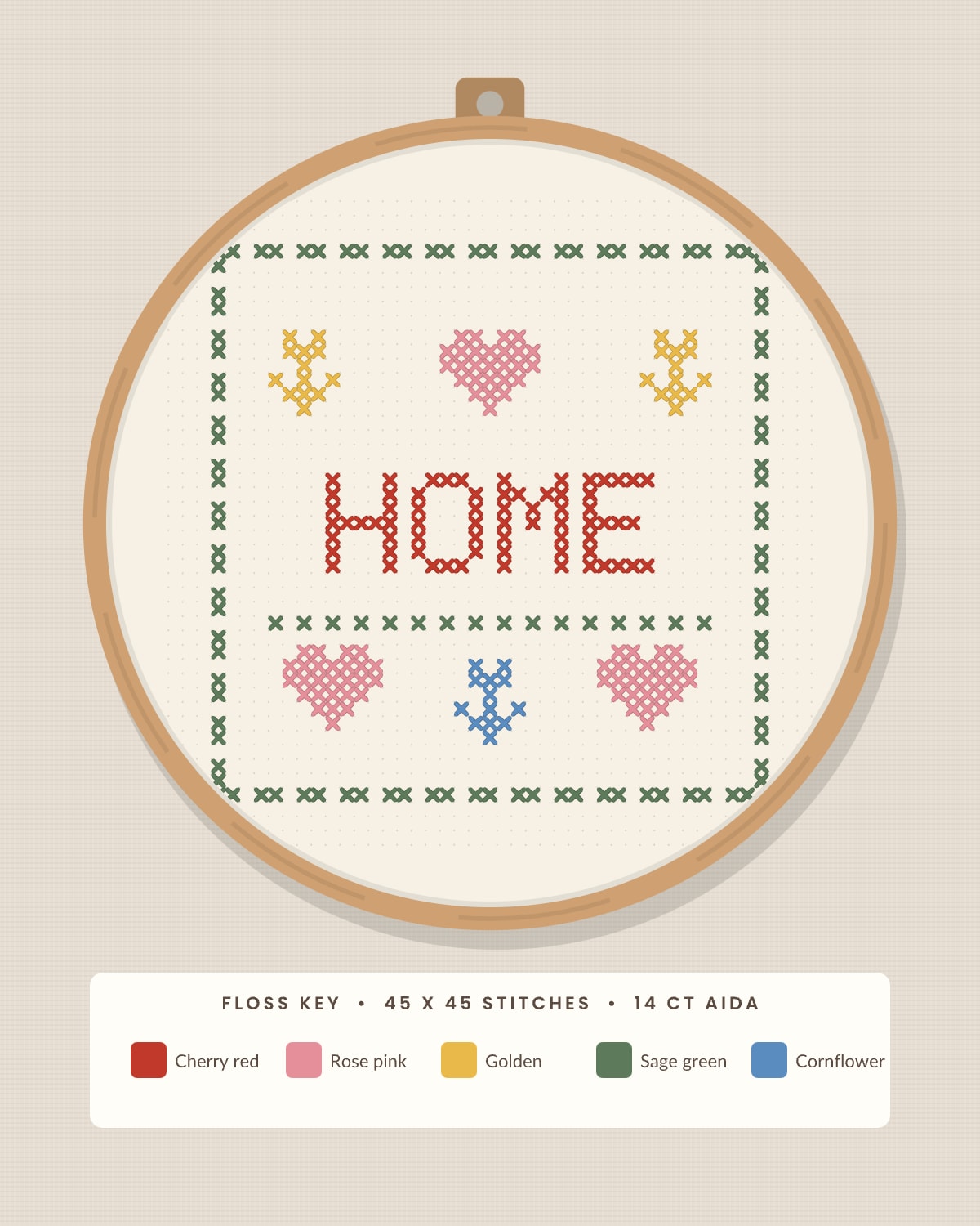 Home Cross Stitch Pattern