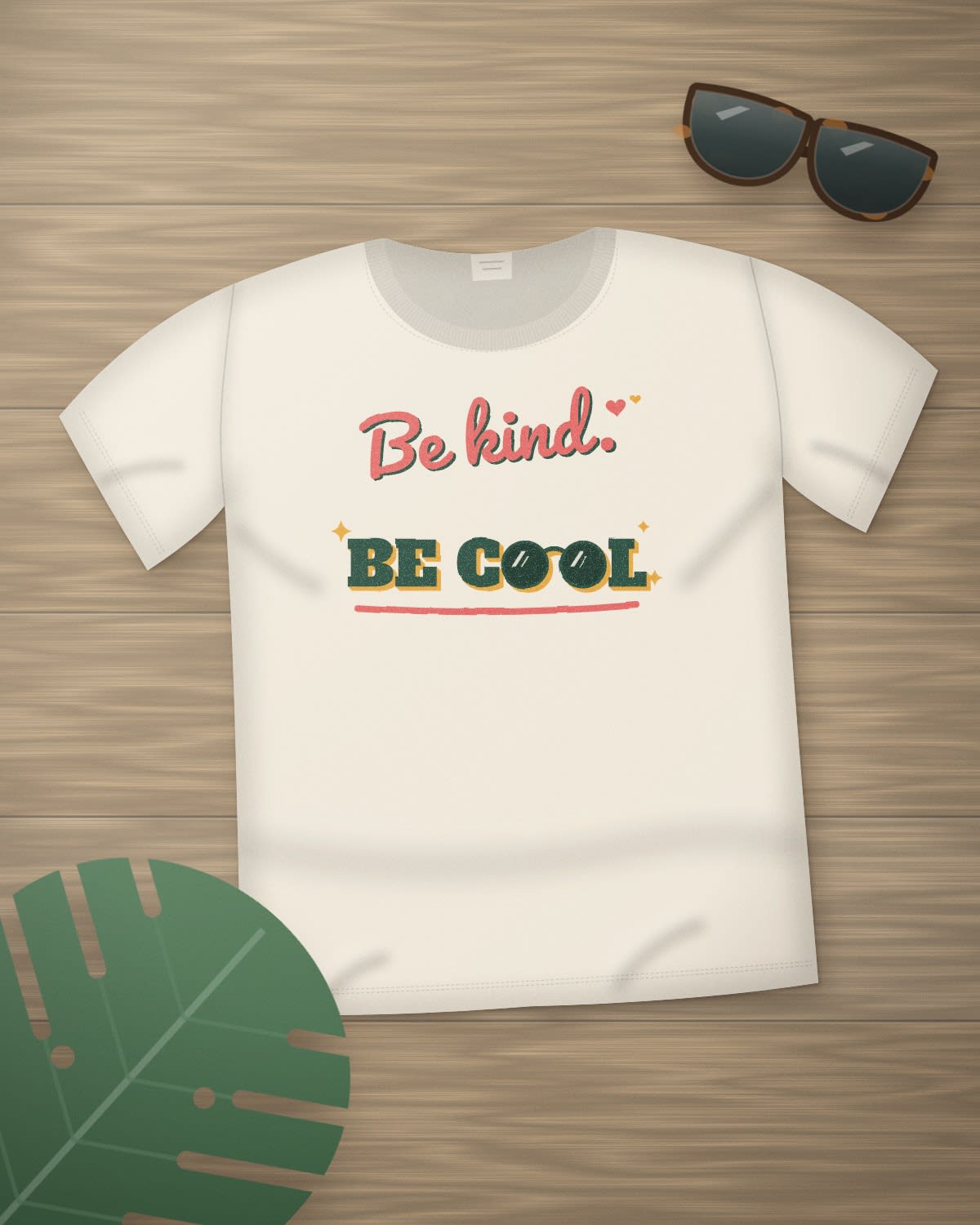 T-Shirt with the "Be kind. Be cool." design