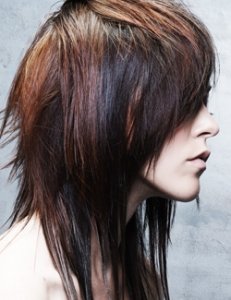 Long Veil — Short-to-long concave layers creating a dramatic, head-hugging shape