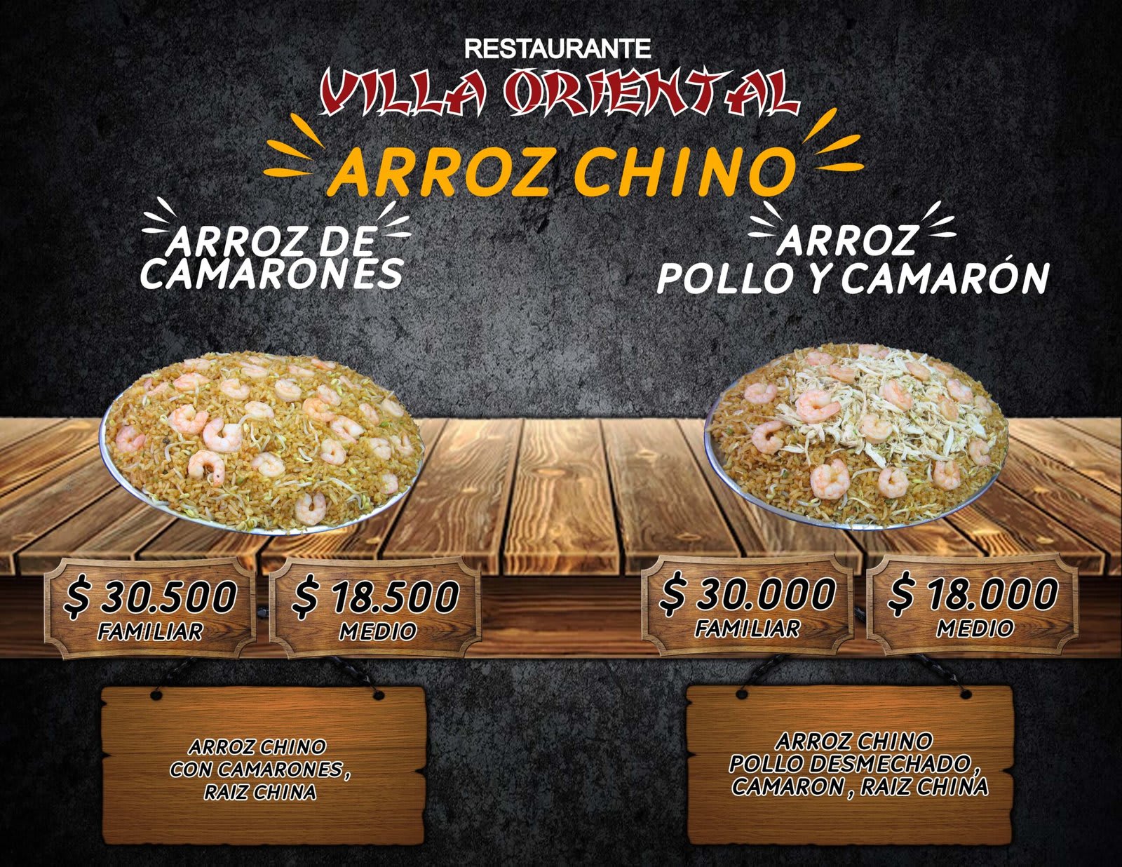 Arroz de camarones · familiar
