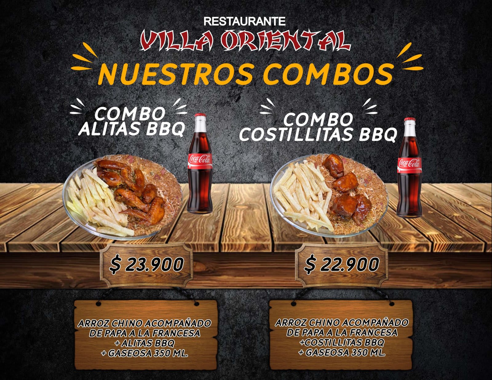 Combo alitas BBQ