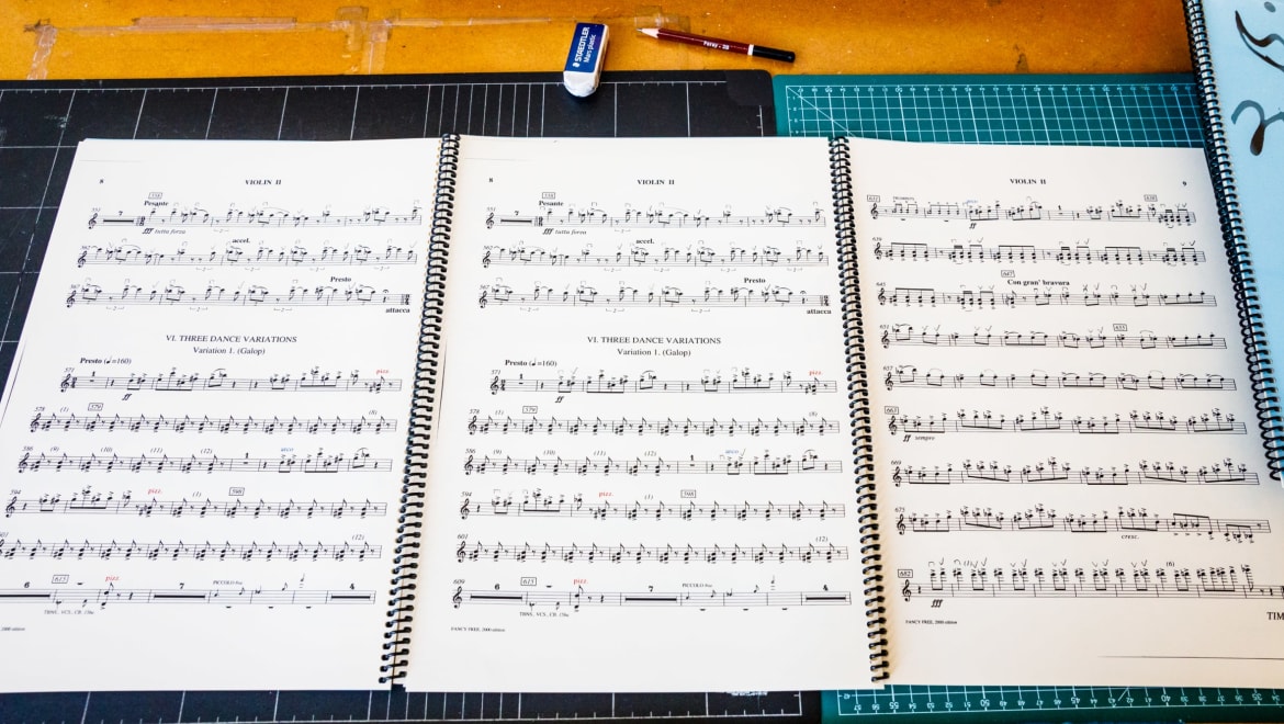 As organised as sheet music