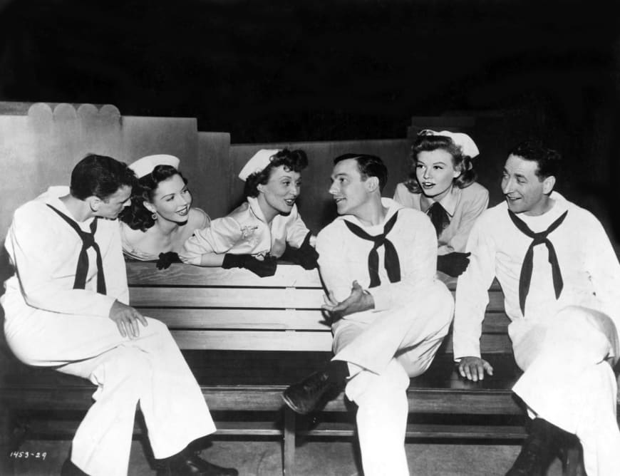 On the town, film de Gene Kelly et Stanley Donen, avec Frank Sinatra, Gene Kelly, Jules Munshin, Betty Garrett, Ann Miller et Vera Ellen, 1944 - Collection Christophel. 