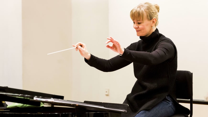 Susanna Mälkki en répétition