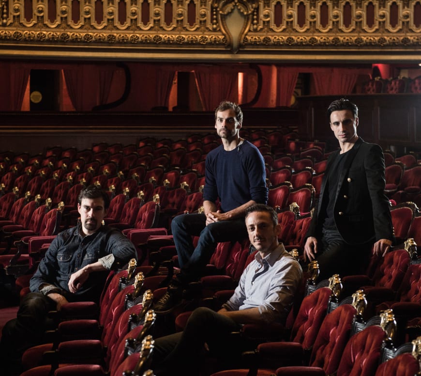 Simon Valastro, Nicolas Paul, Bruno Bouché, Sébastien Bertaud, dans la salle du Palais Garnier