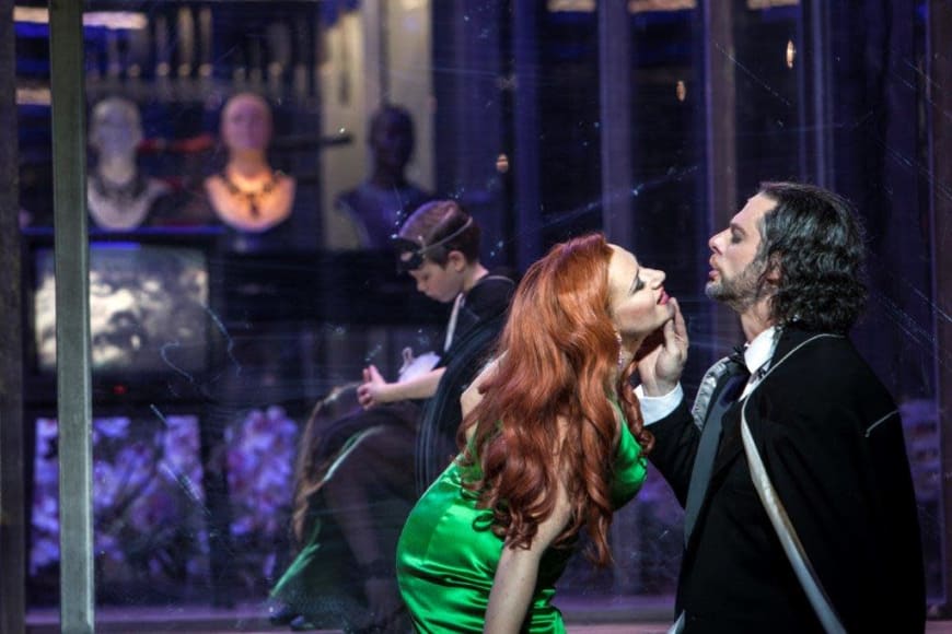 Ekaterina Gubanova (Judith), John Relyea (Le Duc), Le Château de Barbe-Bleue, Palais Garnier, 2015