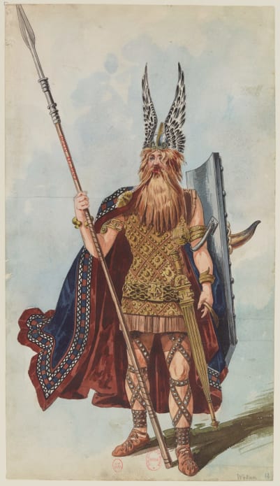 Costume model of Wotan for Richard Wagner's 