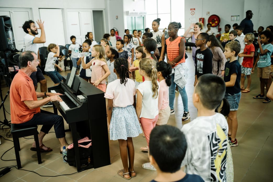 Atelier de Marie Andrée Bouchard Lesieur et Timothée Varon au Conservatoire de Musique, danse et Théâtre de Guyane (CMGDT)
