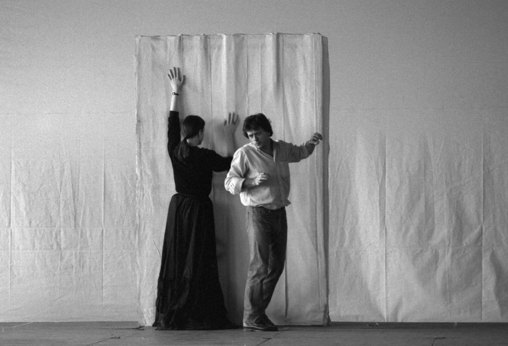 Lella Cuberli et Patrice Chéreau pendant les répétitions de 