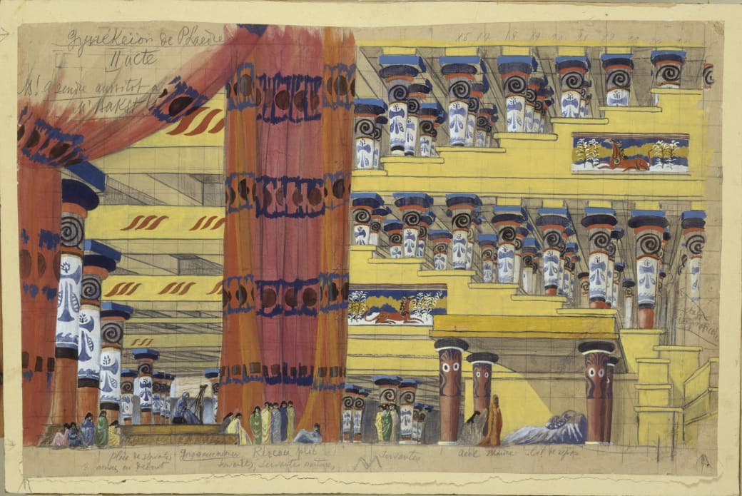 Gynekeïon : maquette de décor pour l’acte II de 