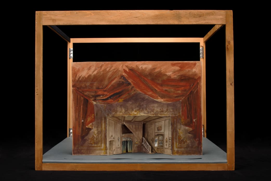 Constructed model of Act III, tableau 1, for ‘Faust’ by Charles Gounod