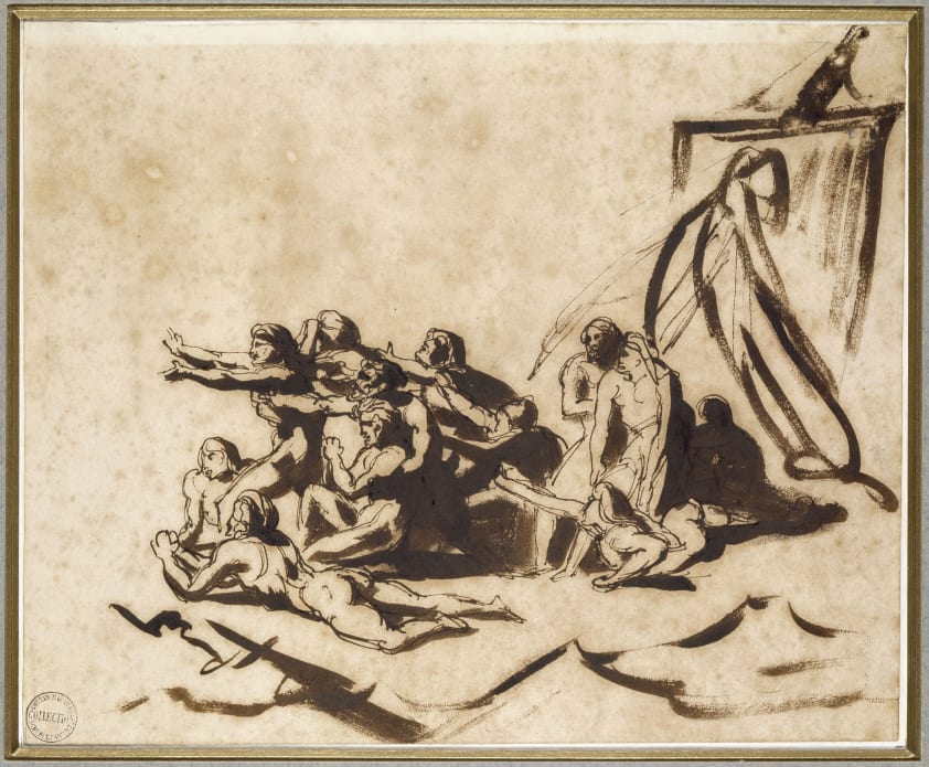 Théodore Géricault, Le Sauvetage des naufragés, étude préparatoire pour 