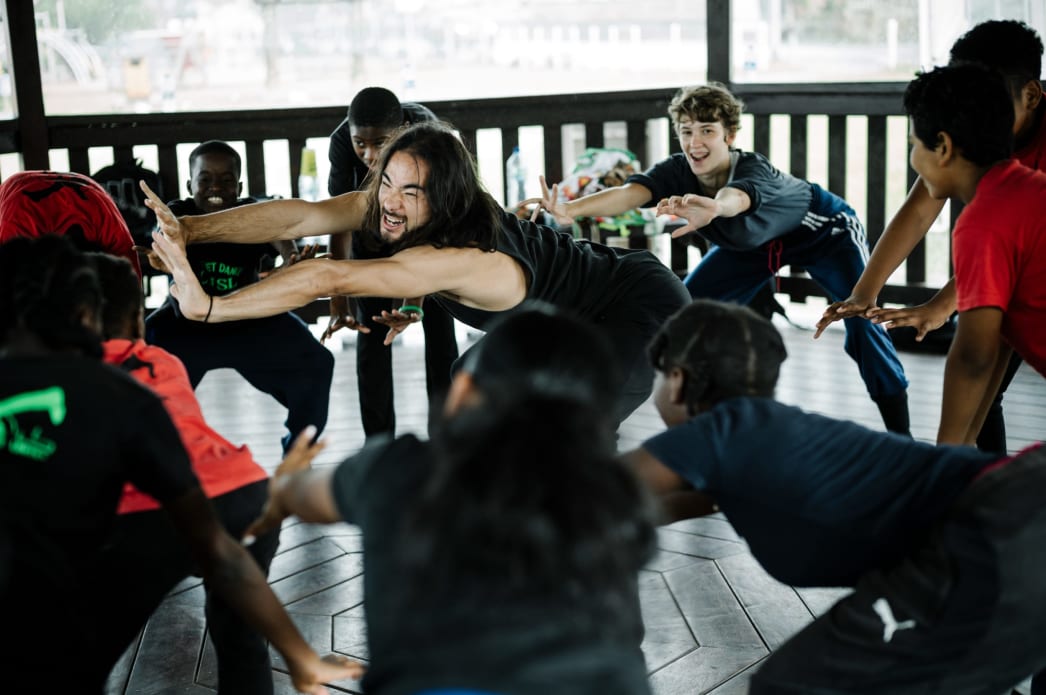 Atelier de Marion Gautier de Charnacé & Takeru Coste à St Laurent du Maroni - Jeunes sans limite