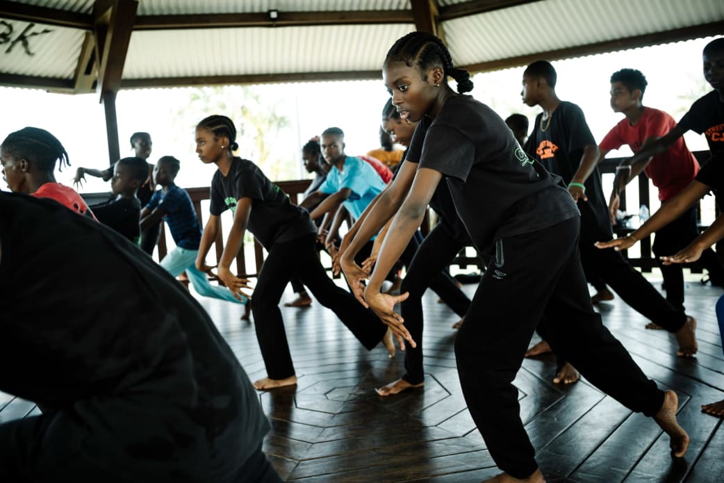 Atelier de Marion Gautier de Charnacé & Takeru Coste à St Laurent du Maroni - Jeunes sans limite