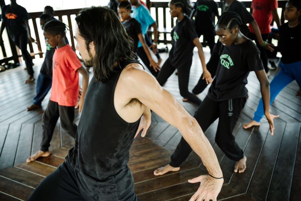 Atelier de Marion Gautier de Charnacé & Takeru Coste à St Laurent du Maroni - Jeunes sans limite