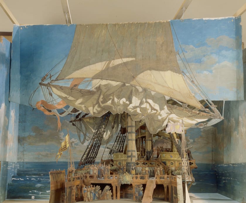 Jean-Baptiste Lavastre - Maquette de décor en volume pour L’Africaine, acte III, 1865. BnF, département de la Musique, Bibliothèque-musée de l’Opéra.