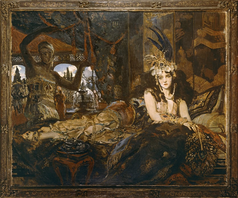 Jacques-Émile Blanche (1861-1942), Ida Rubinstein in Scheherazade (role of Zobeide); 1911. Scheherazade: choreographic drama in one act / choreography by Michel Fokine; music by Rimsky-Korsakov. Premiered at the Opera Theater on June 4, 1910, by the Ballets Russes troupe.