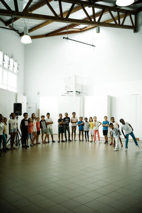 Atelier de Marie Andrée Bouchard Lesieur et Timothée Varon au Conservatoire de Musique, danse et Théâtre de Guyane (CMGDT)