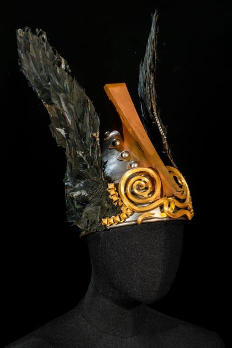 Helmet worn by Jean-François dit Francisque Delmas for the role of Wotan in Richard Wagner's 
