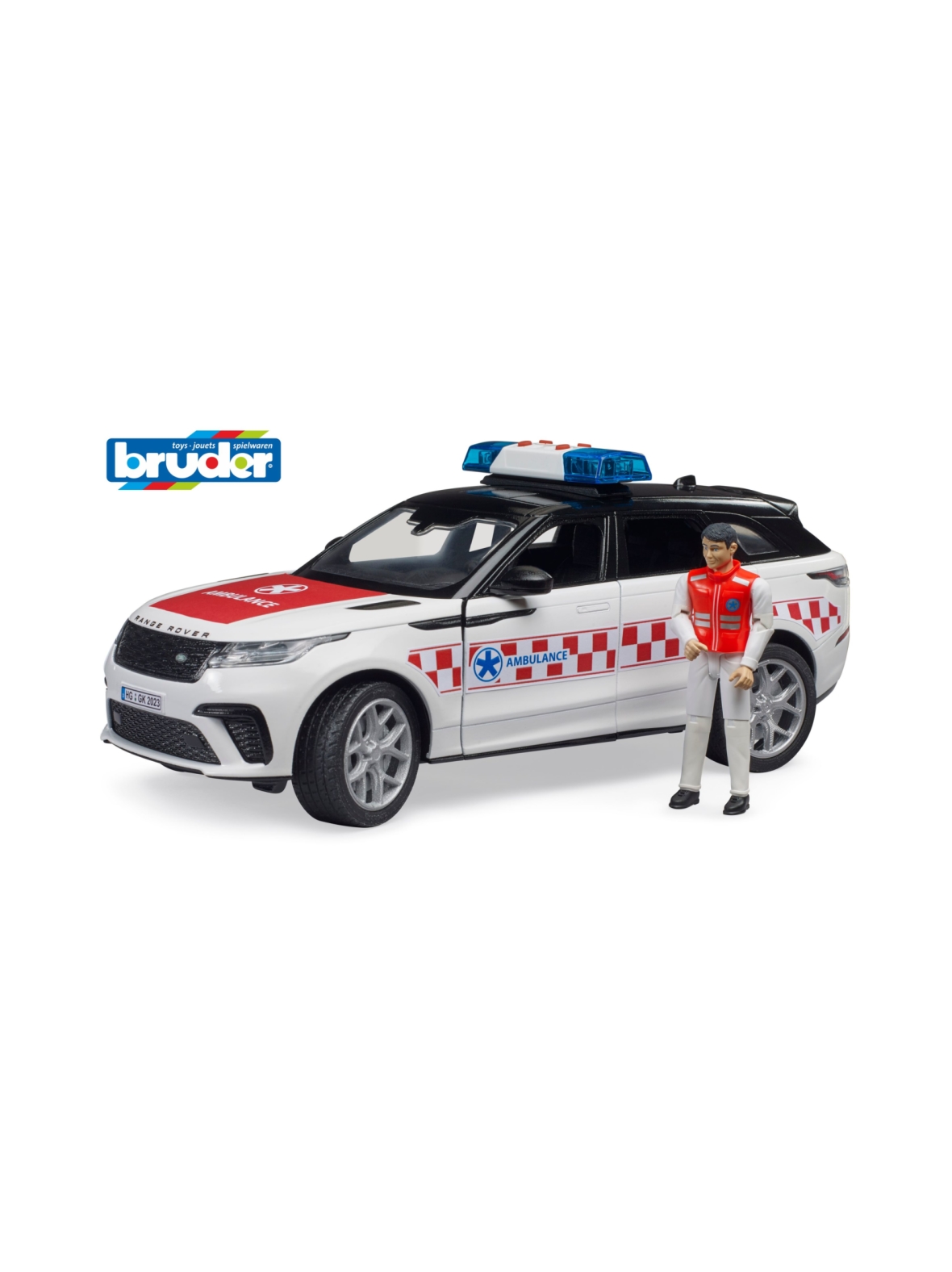 BRUDER Range Rover Velar ambulanssi äänellä&valolla 1:16