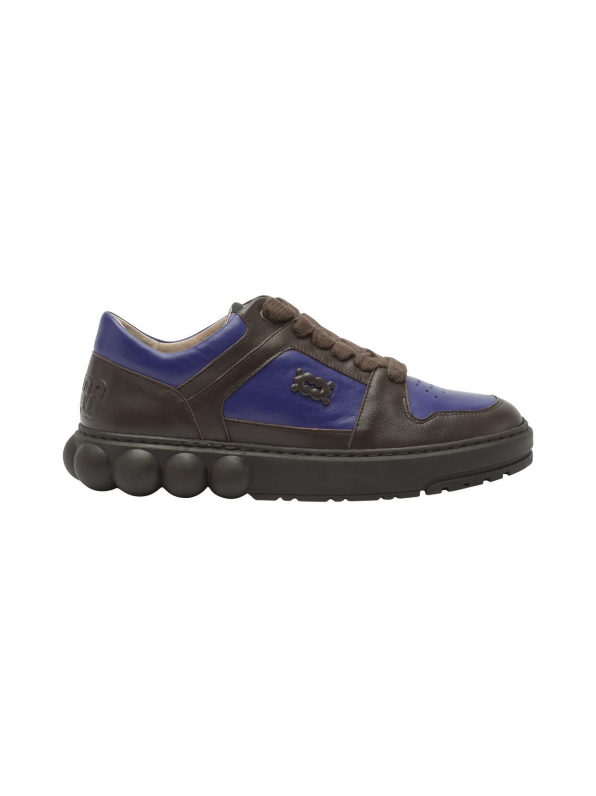 Oyster Chocolate/Violet Leather
