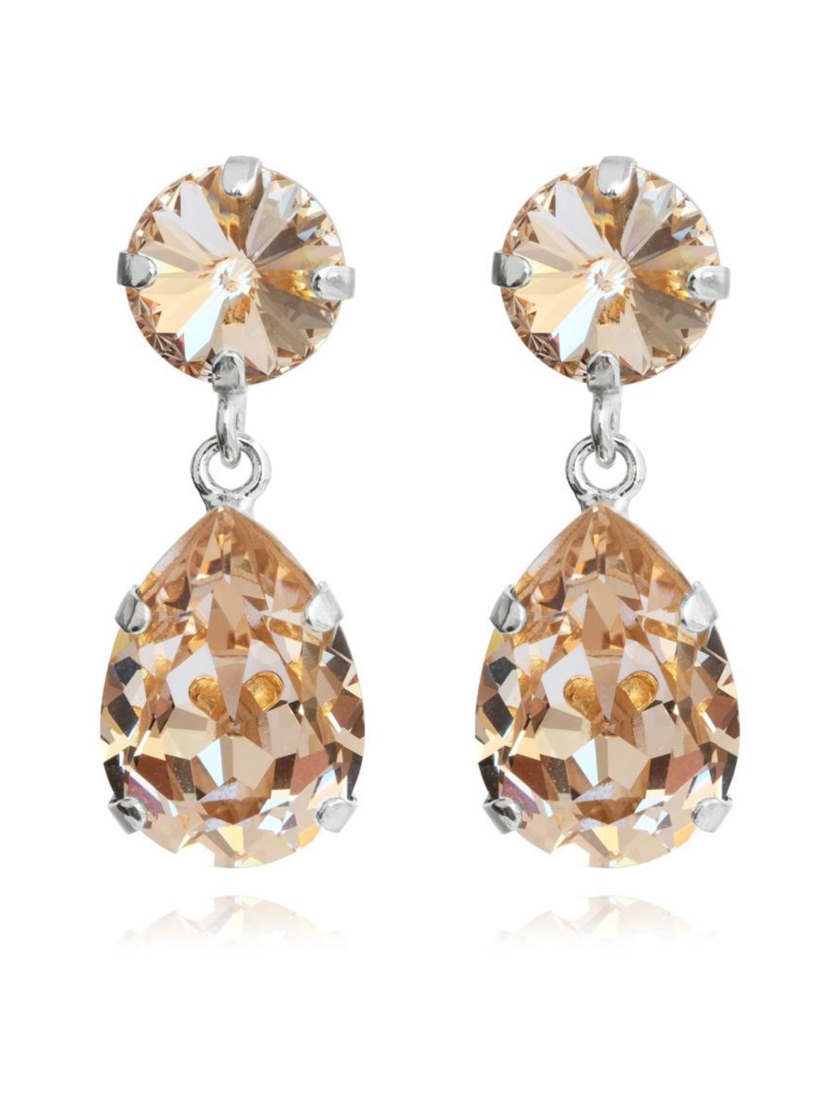 CLASSIC DROP EARRINGS RHODIUM