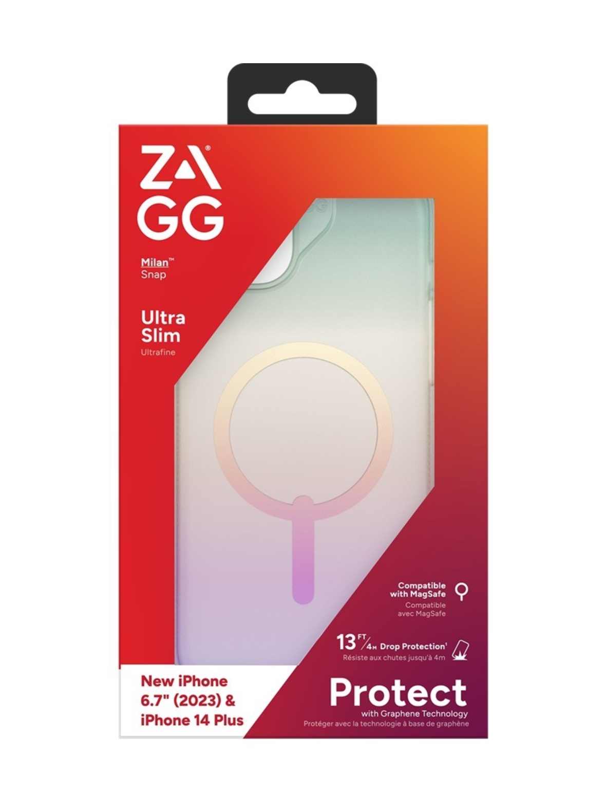 Zagg Milan Snap - helmiäisväri suojakuori iPhone 15 Plus/14 Plus