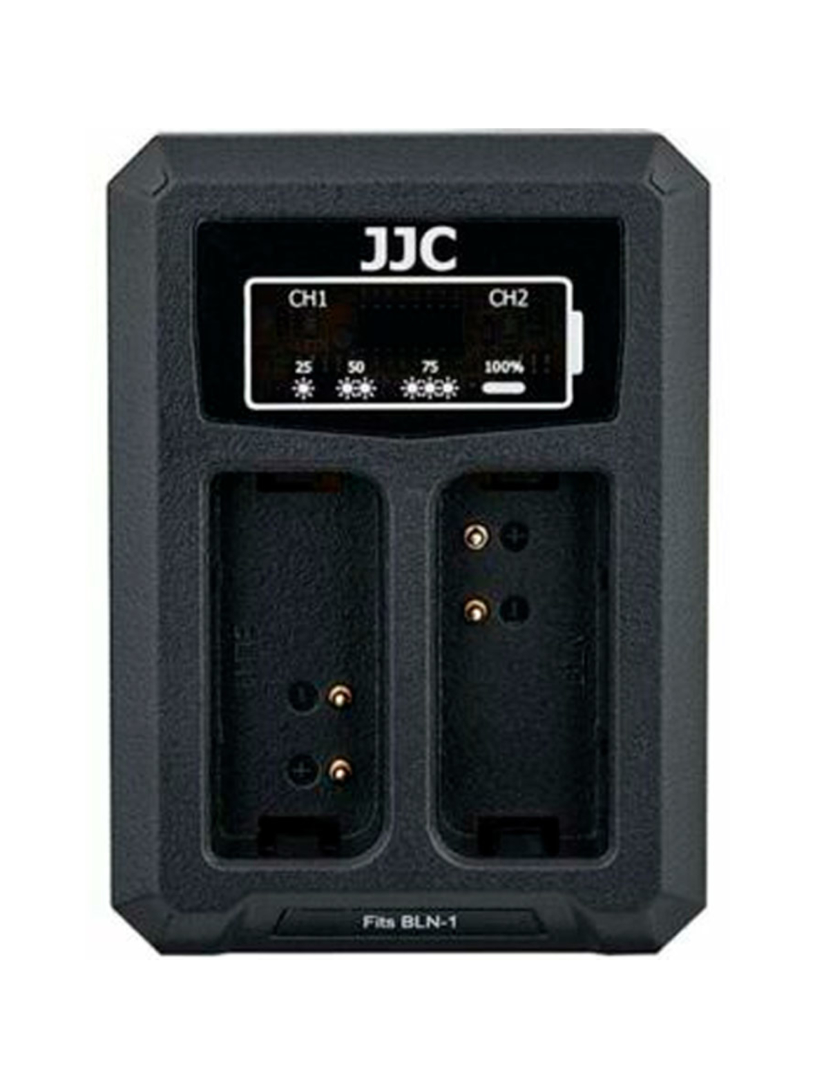 JJC DCH-BLN1 USB Dual Battery Charger -tuplalaturi (Olympus BLN-1)