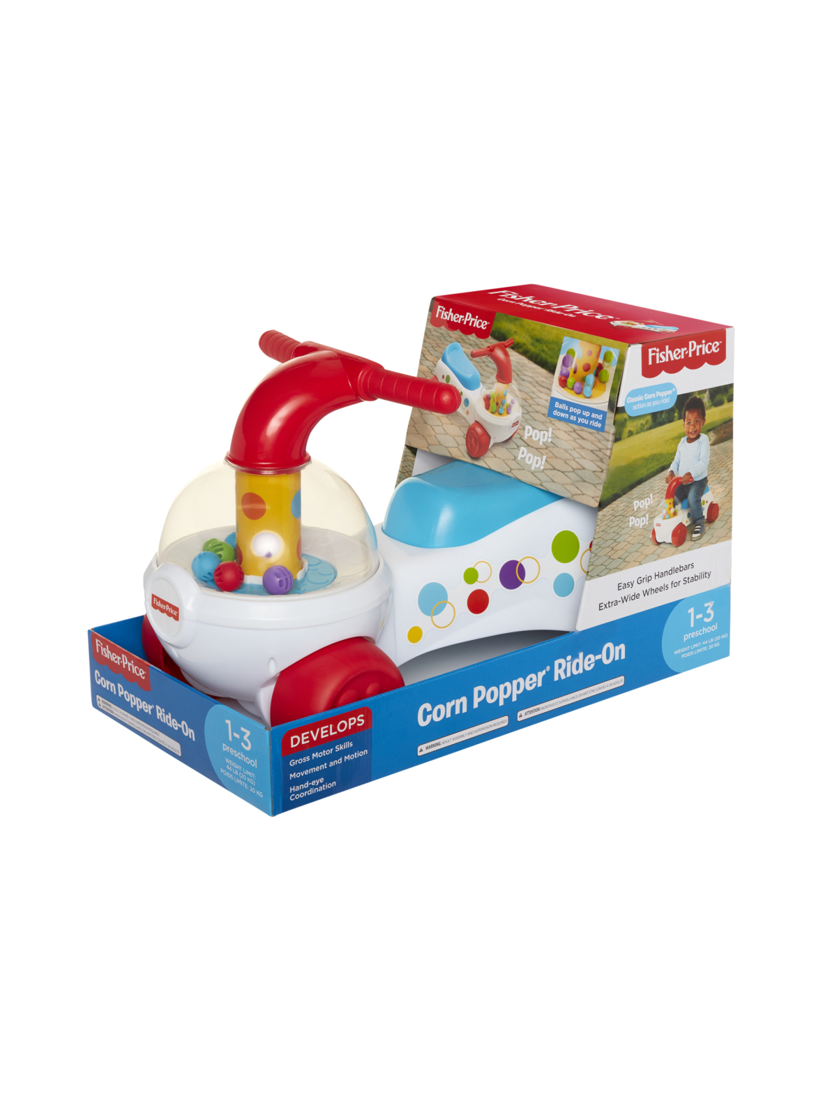 FISHER-PRICE Corn Popper- potkuauto