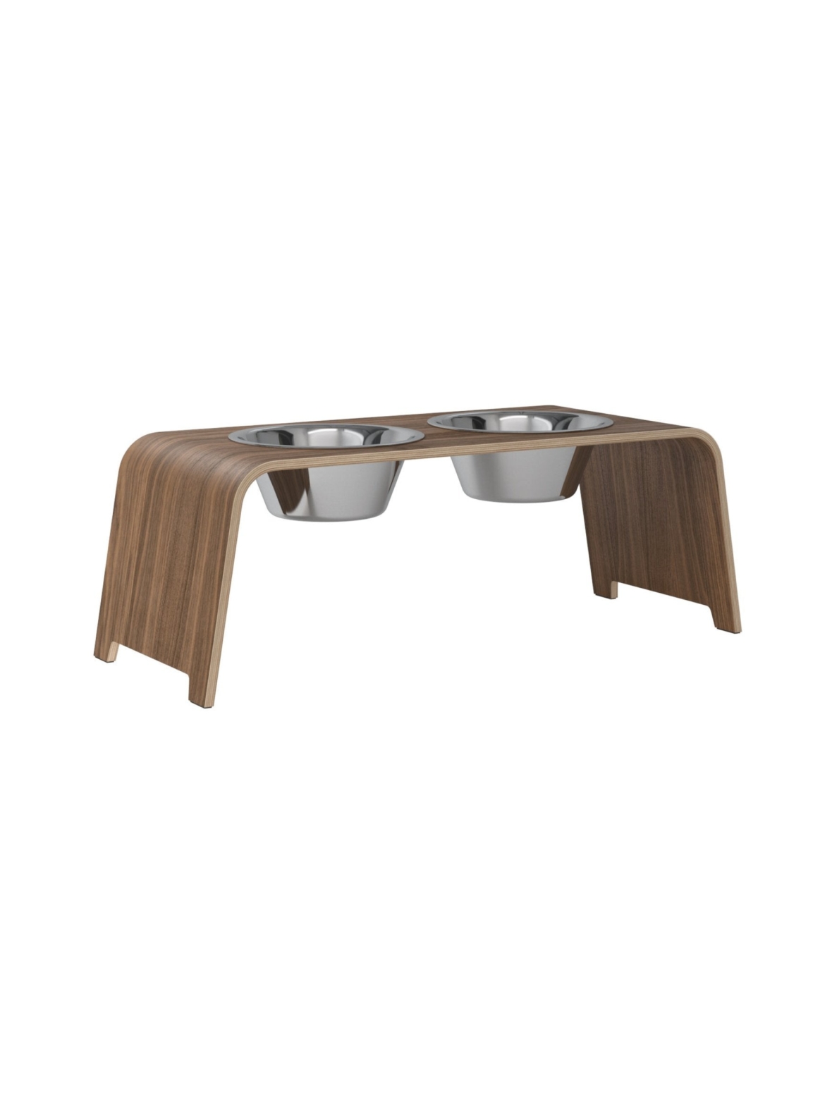 dogBar® Classic korotettu ruokakuppiteline - Pähkinä