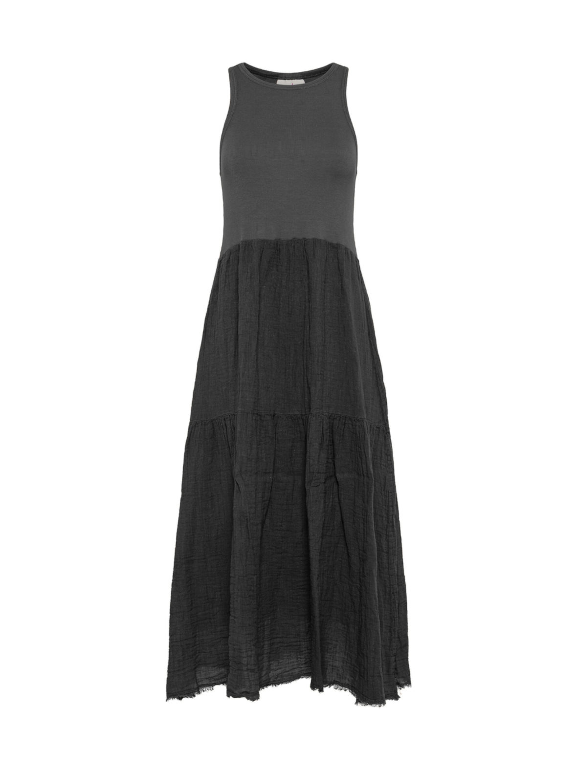 Pitkä musta pellavamekko